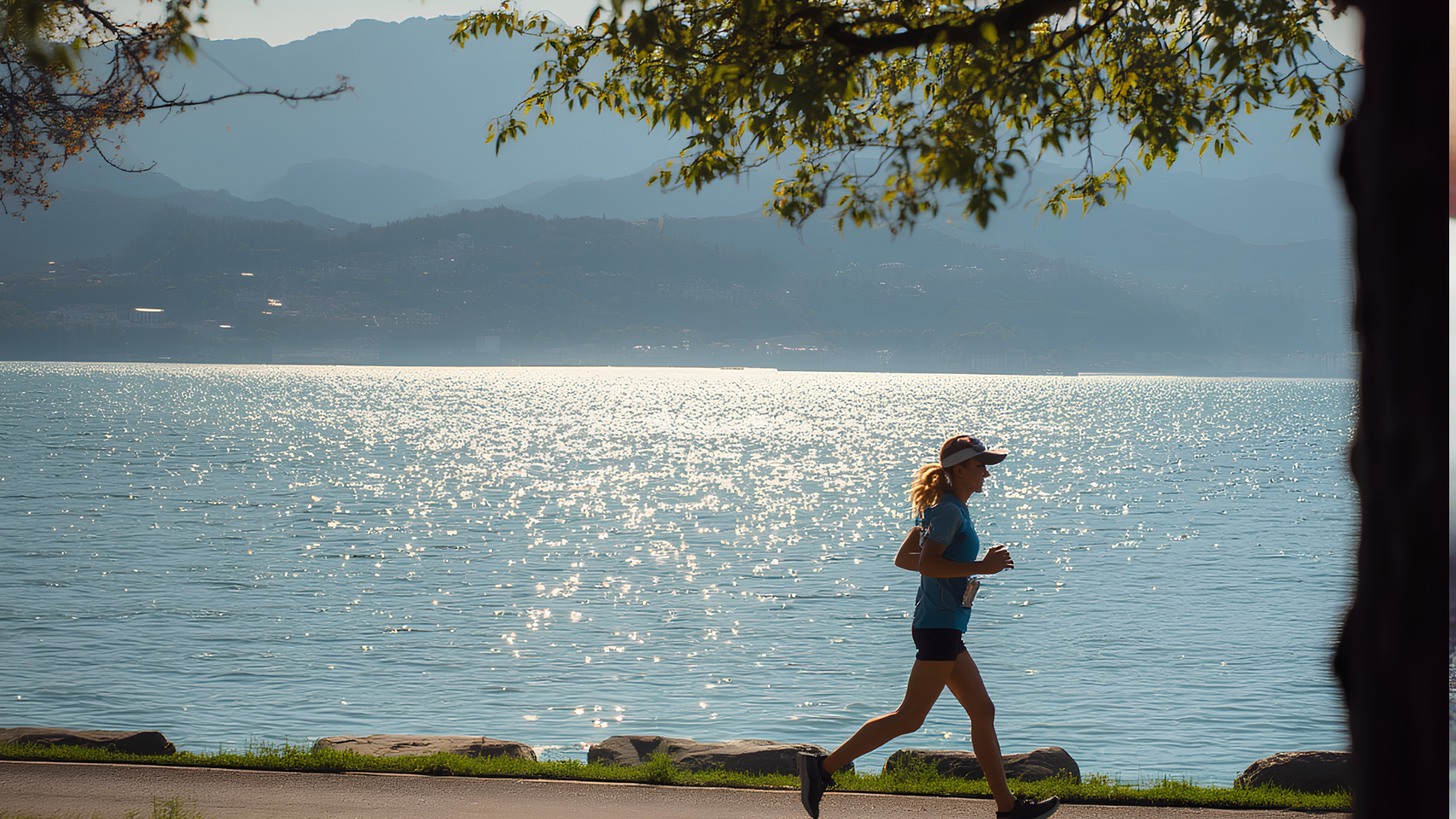 Sportive en étirement dans une forêt d'automne : le pharmacien et le patient sportif